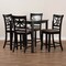 Baxton Studio Chandler Sand Upholstered and Espresso Wood 5-Piece Pub Dining Set 166-10762-9776 - alternate 8